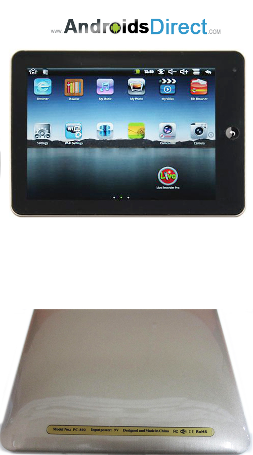 8505 8 Inch Google Android Epad Tablet PC Wifi Camera